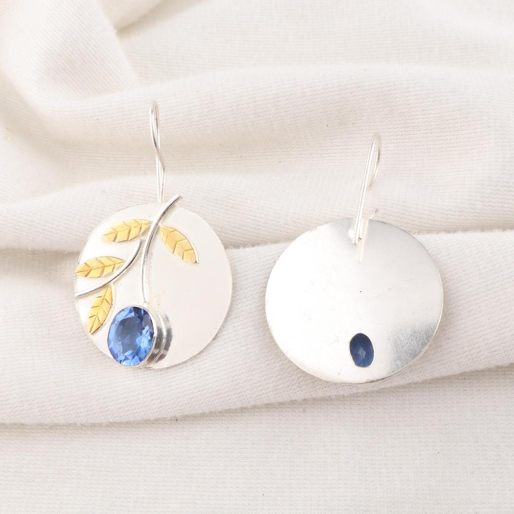 Tanzanite Handmade Gemstone Earrings, 925 Solid Sterling Silver Earrings Gorgeous Jewelry, Earrings For Engagement Gift