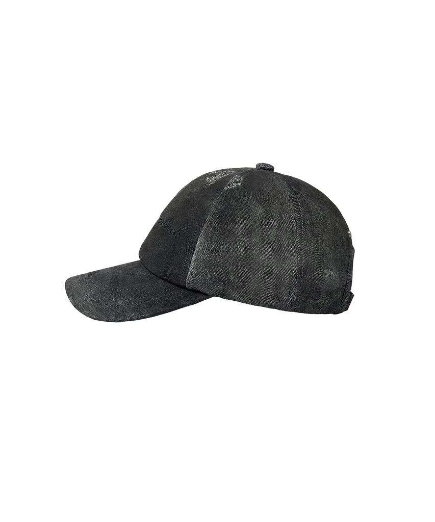 UNGIMMICK Distressed Print Metis Suede Cap (Gray / Lambskin)
