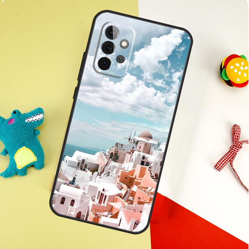 Oia Santorini Greece For Samsung Galaxy A53 A33 A13 A54 A34 A14 A55 A35 A15 A05 A06 A16 A22 A32 A52 Phone Case