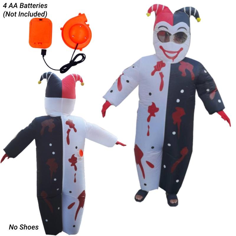 Inflatable Clown Evil Cosplay Costume Party Game Joker Outfits Halloween Adults