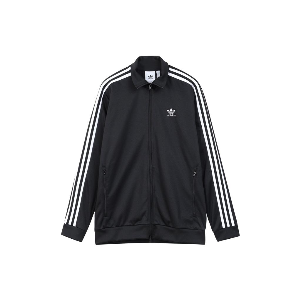 Adidas Originals Trefoil Three-Stripe Long Sleeve Sports Jacket Men Tops Black CW1250