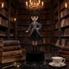 Wednesday Addams 9 Zoll PVC-Puppe mit Schuluniform und dunklem Stil Dekor