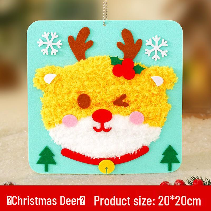 Cartoon Wool Embroidery Kit: Creative DIY Sewing for Kids Aged 3-6