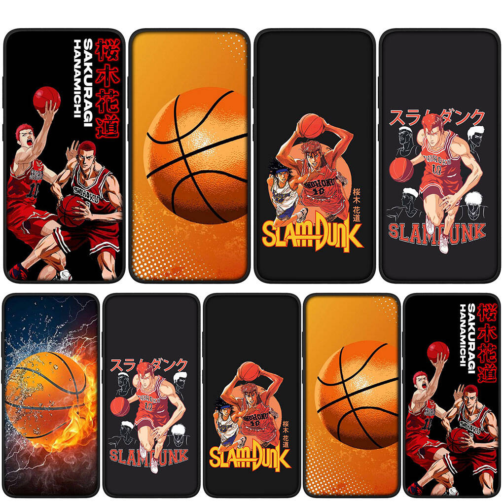 for Samsung Galaxy S25 S24 S23 iPhone 17 16 15 Xiaomi Redmi Note 14 13 12 11 Plus Pro Max XR Phone Case Lovely Slam Dunk Basketball OPPO Huawei Cover