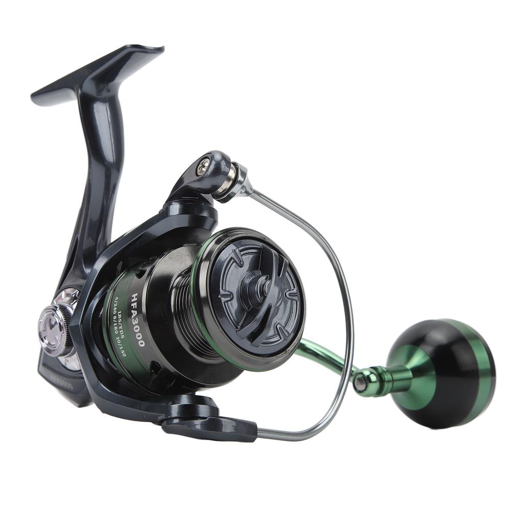Metal HFA3000 Spinning Reel 13+1BB 5.2:1 Gear Ratio Spinning Fishing Reel with Shallow Line Cup Screw In Rocker Arm