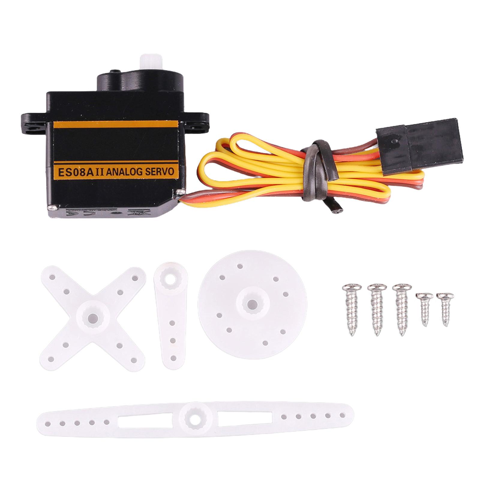 

Lightweighted For ES08A II Simulation Servo Gear with Accurate Positioning Servo Motor for Model Aircraft Enthusiasts