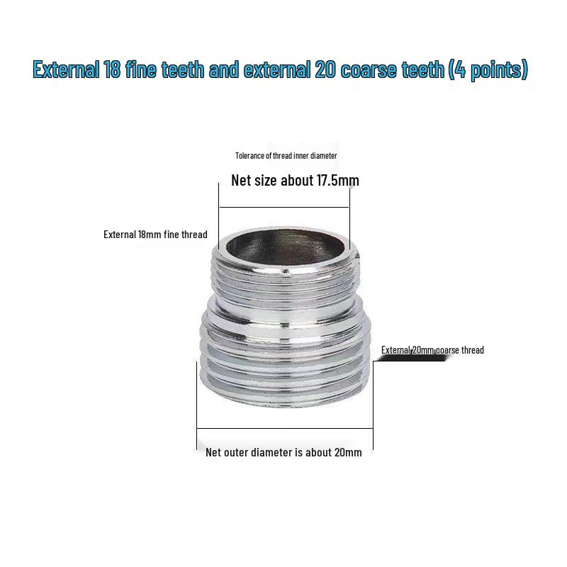 Faucet Adapter & Water Purifier Connector: M22 To 4-Point Coarse Thread Aerator