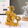 Reichtum & Wohlstand Pferde statue | Silbernes Pferd Feng Shui Dekoration für Zuhause & Büro Glücksbringer Ornament