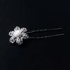 5Pcs Fashion Metal Pearl Flower Hairpin Stick Headwear U-shaped Rhinestone Hair Clip Headdress Bridal Hairpin Wedding