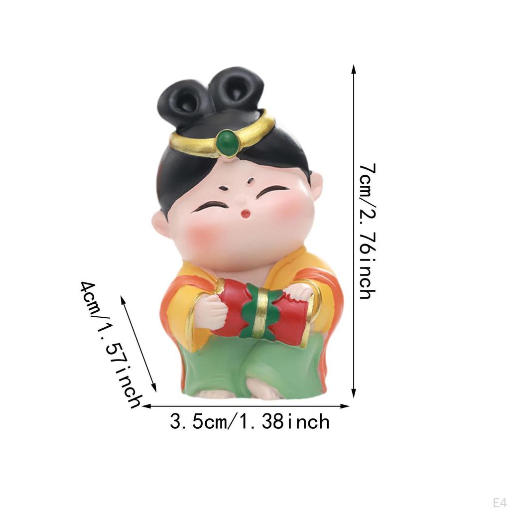 Bedroom Office Car Ornament Creative Chinese Doll Gift Desk Bookshelf Small Decor Souvenir