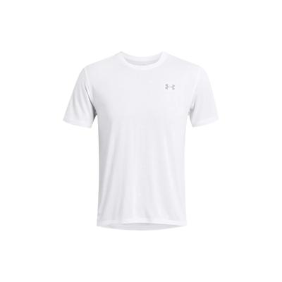 Camiseta Masculina UA Launch Logo Splatter Gola Redonda Manga Curta Tops Branco 1382586-100