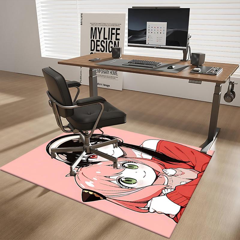 1pc Anime Cartoon Design Office Chair Mat - Seasonal Gift for Home Decor, Suitable for All Seasons.Q066