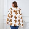 Neues Übergrößen-Doppelflanell-Kapuzensweatshirt Teddybär Plüsch Langarm-Pullover-Oberteil für Herbst/Winter