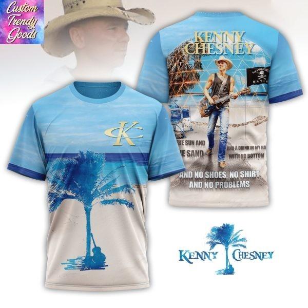 Kenny Chesney No Shoes No Shirt No Problem 3D T-Shirt M