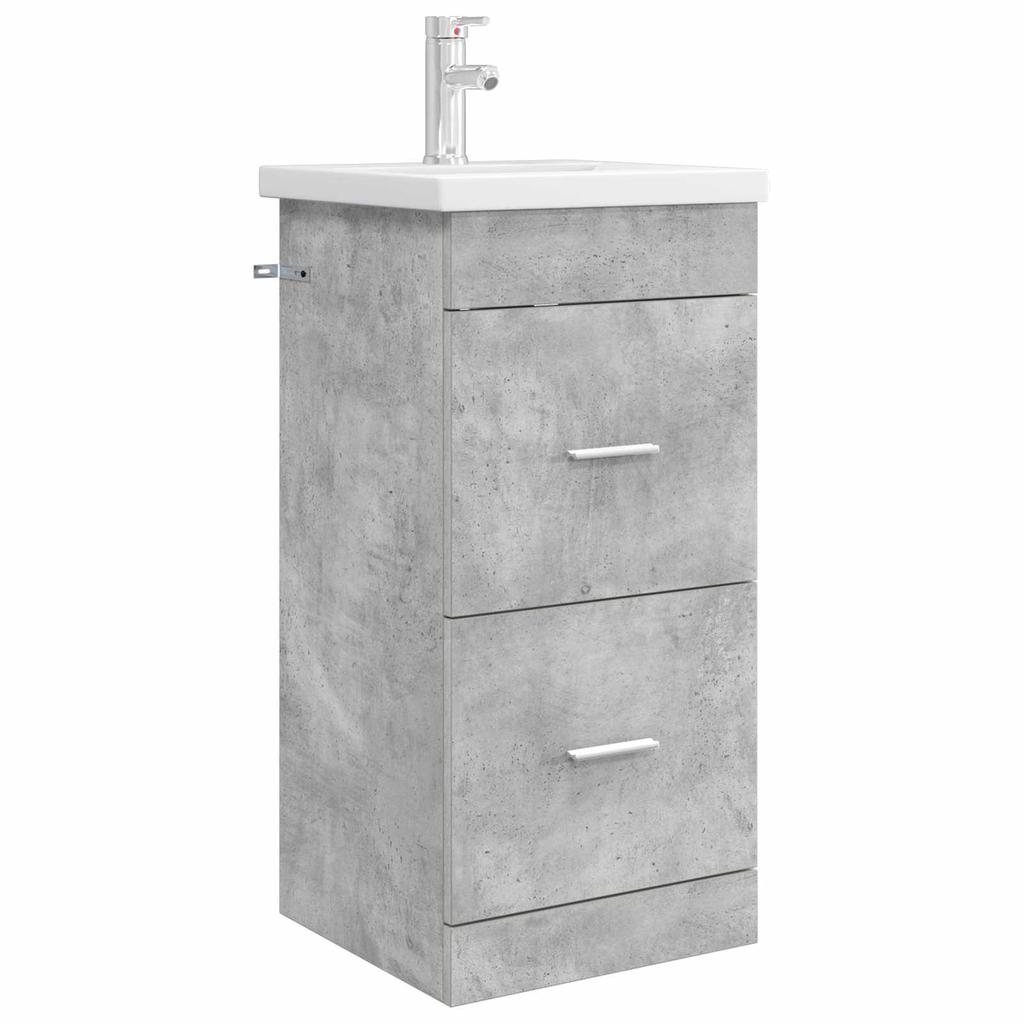 Bathroom Cabinet with Sink Concrete Grey 42 x 40 x 84.5 cm