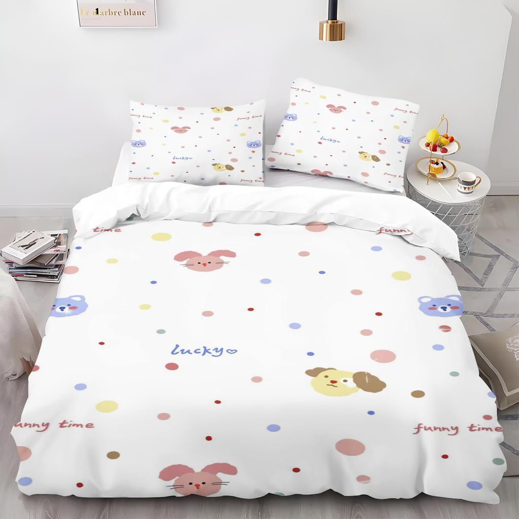 Comforter Cute Animal Cartoon With For Children Room 100% Polyester Bedding Breathable Duvet Custom Made Set Home