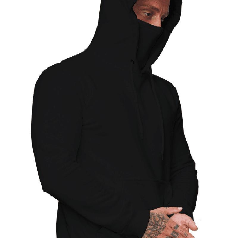 Sportovní oblečení Pánská mikina s kapucí Tričko s dlouhým rukávem Pánská maska ​​s kapucí