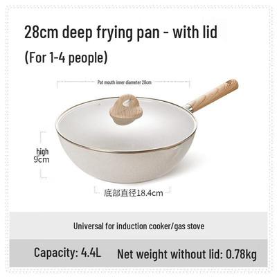 ZISIZ Aluminum Alloy Wok with Lid