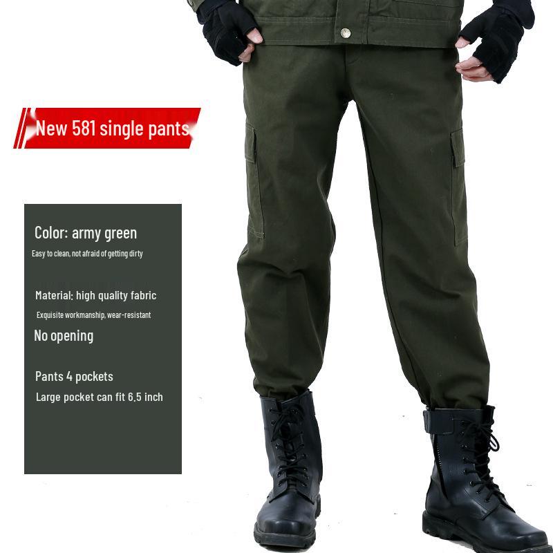 

Чоловічий бавовняний робочий костюм мілітарі зеленого кольору на весну/осінь - Зварювання, Будівництво, Майстерня, Авторемонт. 190 (77-82 kg)