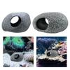 Aquariums Hideaway Rock Shrimp Habitat Purple Clay Play Accessory Two Holes Lifelike Aquariums Decoration Rock Shelter Hideout