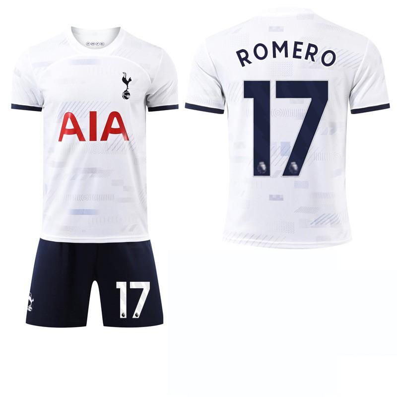 2324 Kit Calcio Casa Tottenham Hotspur Maglia Numero 7 Son Heung-min 9 Richarlison 17 Romero Edizione Fan