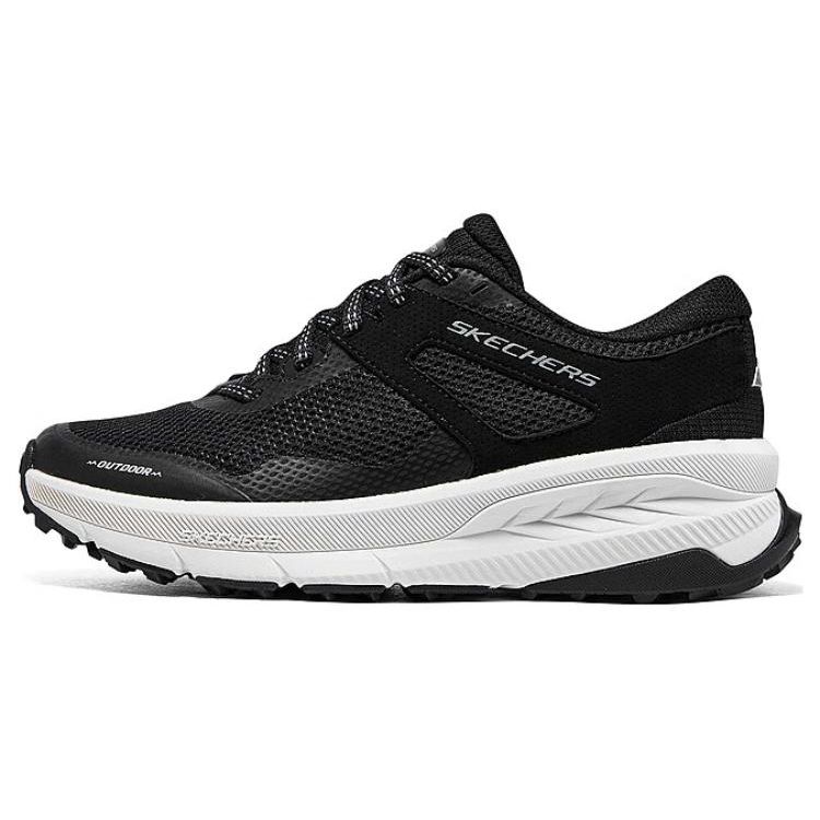 Skechers Switch Back Lace-Up Low-Top Running Shoes Women sneakers Black White 180160-BKW 35.5