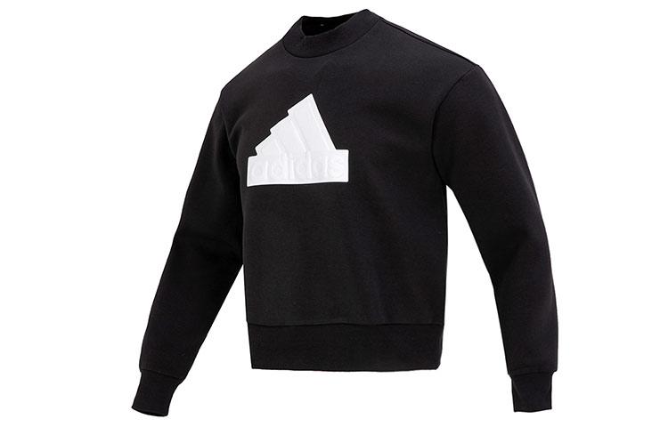Adidas Sweatshirts Men s Black Crew Neck Moderate Regular Black|M