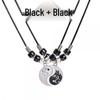 Stainless Steel Kitten Hug Pendant Necklace In Black and White