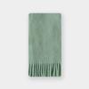 Wool Blended Niche Solid Color Tassel Scarf for Women in Winter with Korean Style Soft Scarf