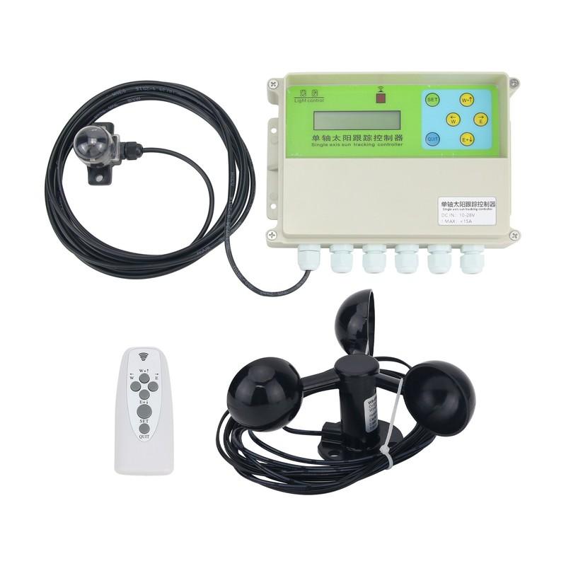 Maxgeek 12-24V XMYC-1 Single Axis Solar Tracker Controller With Optional Wind Speed Sensor Remote Control For Tracking The Sun
