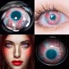 Eyeshare 1 Pair Cosplay Contact Lenses for Eyes Colorful Yellow Anime Lenses for Cosplay Halloween Cosmetics Pupils
