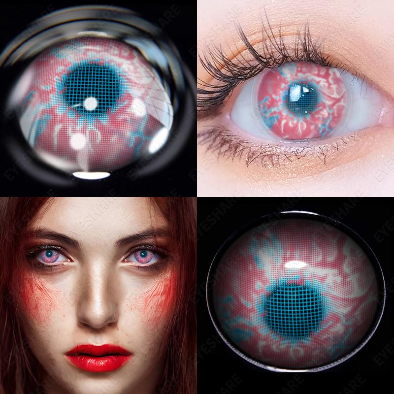 Eyeshare 1 Pair Cosplay Contact Lenses for Eyes Colorful Yellow Anime Lenses for Cosplay Halloween Cosmetics Pupils