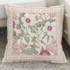 Light Luxury Pillow Retro Square Flower Decoration Sofa Ornaments Pillowcase New Chinese Style Removable and Washable Pillow Cushion