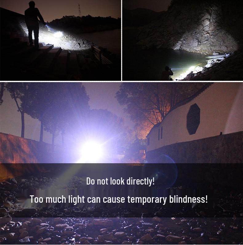 C8 High-Brightness Rechargeable Flashlight: Long Range, Waterproof, Durable, and Portable for Self-Defense