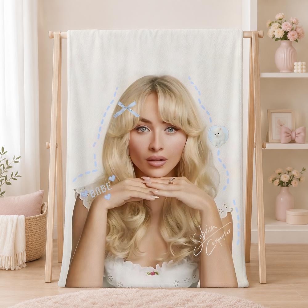 Pop Singer S-Sabrina CarpenterS Throw Summer Flannel Throw Blanket Soft Antistatic Washable KidFriendly Couch Bed