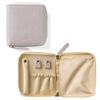 Corale Accessory Case, Portable, Women's Leather Accessory Pouch for Travel (Pearl Beige Pink)