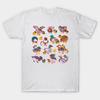 Men Black Print T-shirt Duck And Duckling No-Cut Transfer Paper Print Cotton Tshirt