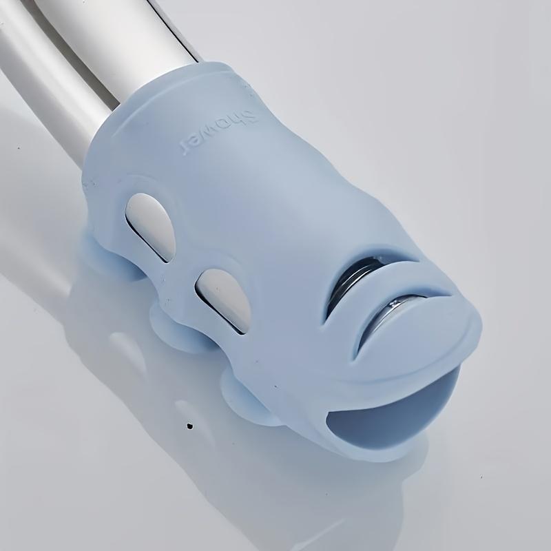 Strong Adsorption Silicone Shower Head Holder with Suction Cup Wall-Mounted Bracket for Bathroom, Fits Ceramic Metal and Glass Walls
