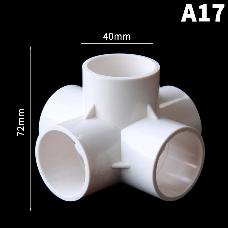 Heavy Duty PVC Pipe Coupler 20/25/32/40/50mm 3/4/5/6 Way 3D Connectors for Agricultural Irrigation DIY Pipe Rack Plumbing Repairs