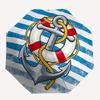 1pc Nautical Anchor Lifebuoy Umbrella with Plastic Handle,Suitable for All Seasons UmbrellaPT502