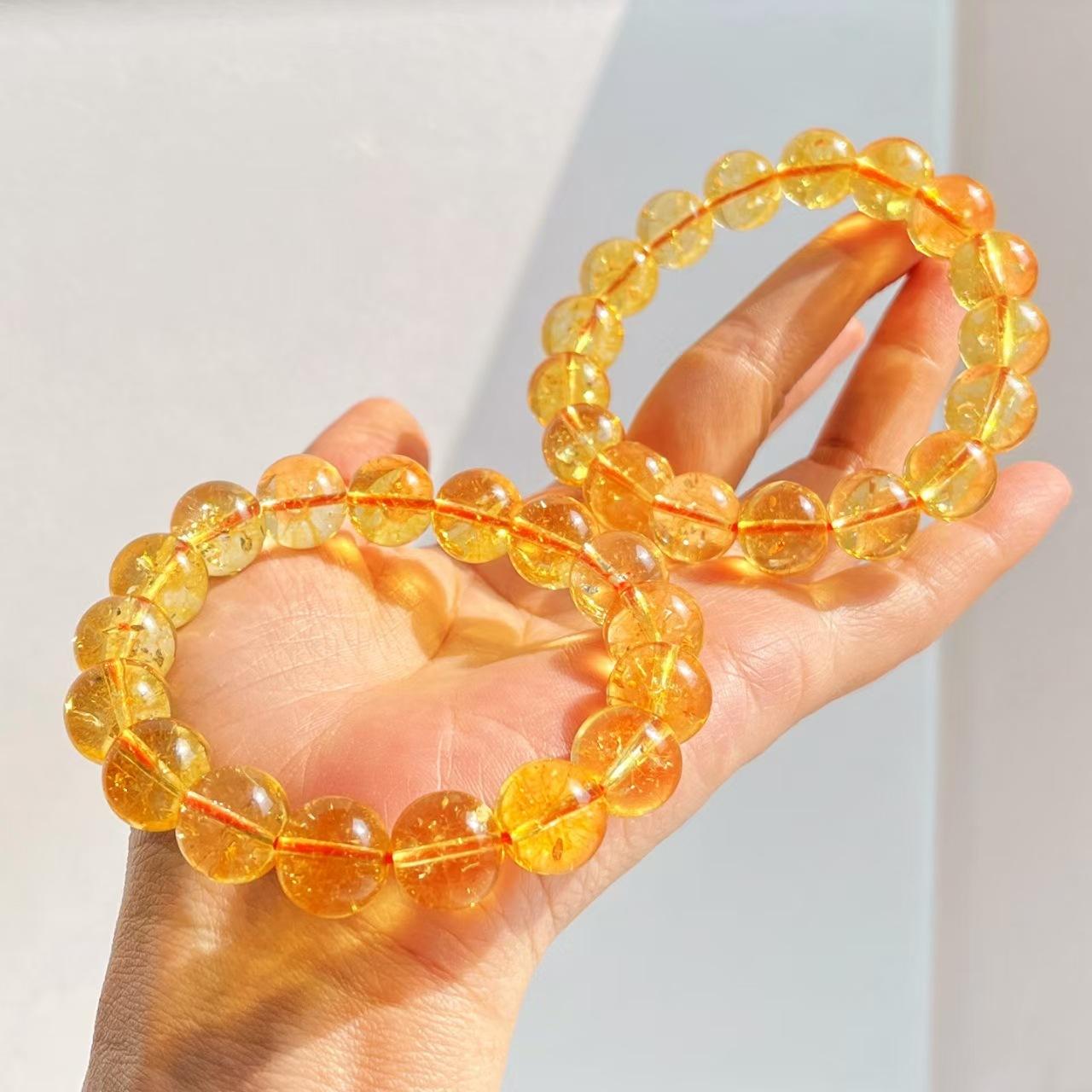 

12Mm Basic Artificial Citrine Bracelet Bracelet.