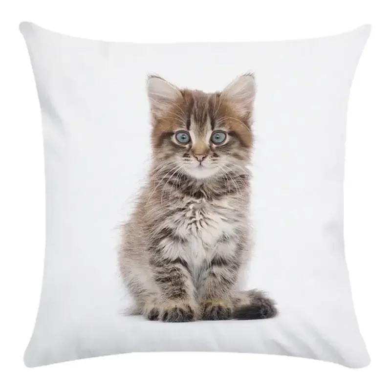 Animal Cute Cat Decorative Pillows Case Super Soft Print Cushion Cover  Living Room Decoration Accessories Home Decor for Chair