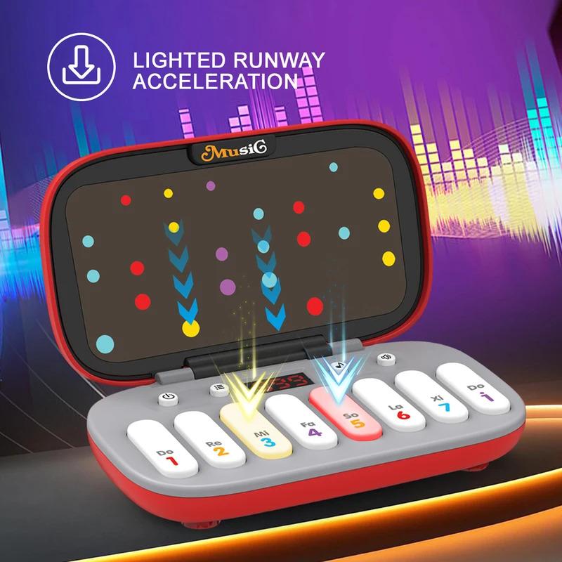 Non-Toxic Electronic Music Luminous Rhythm Puzzle Game Box Pocket Travel Toy Educational Sensory Quick Push Tabletop Game