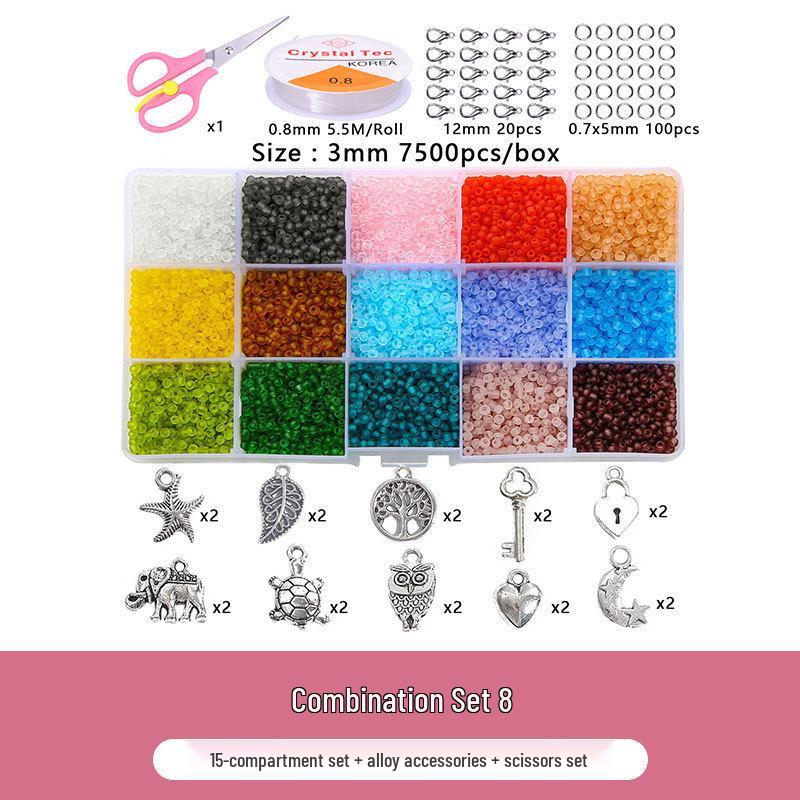 

Набор для изготовления ожерелья и браслета из стекляруса 24 цветов с застежкой-лобстером