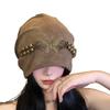 Autumn and Winter American Retro Pile Hat Tassel Butterfly Bag Head Hat Big Head Circumference Showing Face Small Hat Women's Versatile Cold Hat