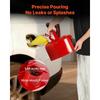 VEVOR Safety Gas Can, 9.5 L Type I Red Safety Can for Gasoline with Stainless Steel Flame Arrester, Self-Closing Lid, and PE Funnel