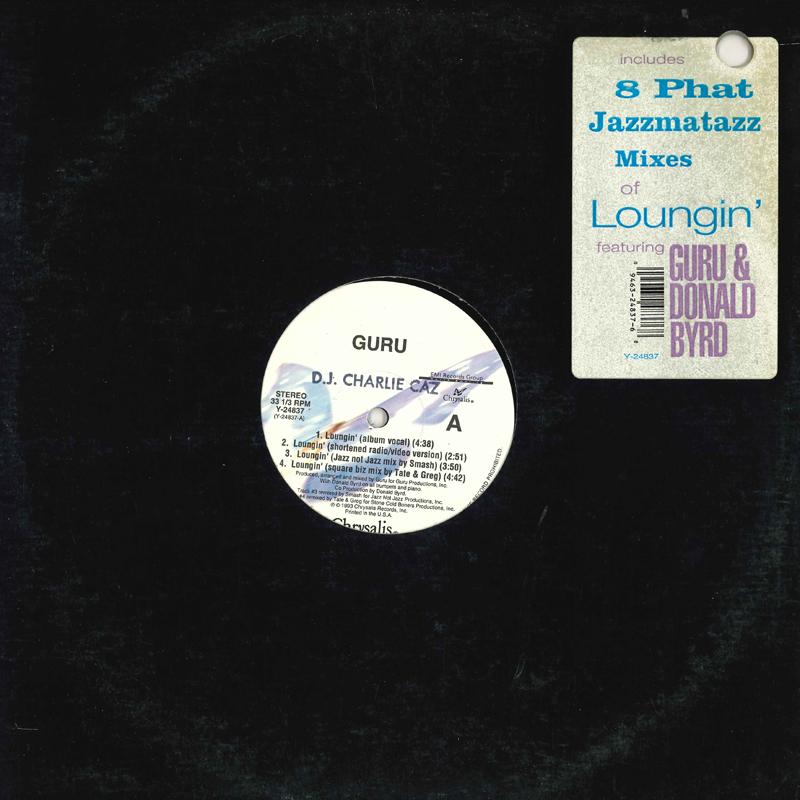 12inch Record GURU - Loungin' Y24837 CHRYSALIS 1993 US Rap & Hip-Hop/R&B Used