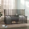 VidaXL Cage for Small Animals Black 143x107x93 Cm PP and Steel 340569