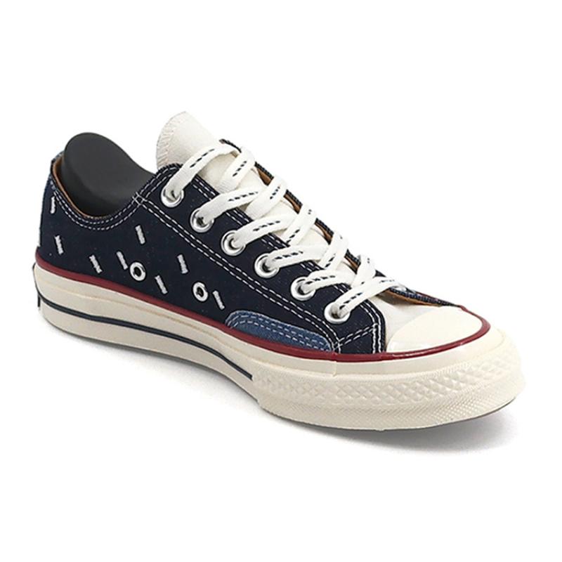 Converse 1970s Chuck Taylor All Star 70 Low Denim Stitching Low-Top Canvas Shoes Unisex Light Blue & White