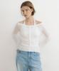 Lucir Zu Airy Boat Neck Button Cardigan (Ivory)